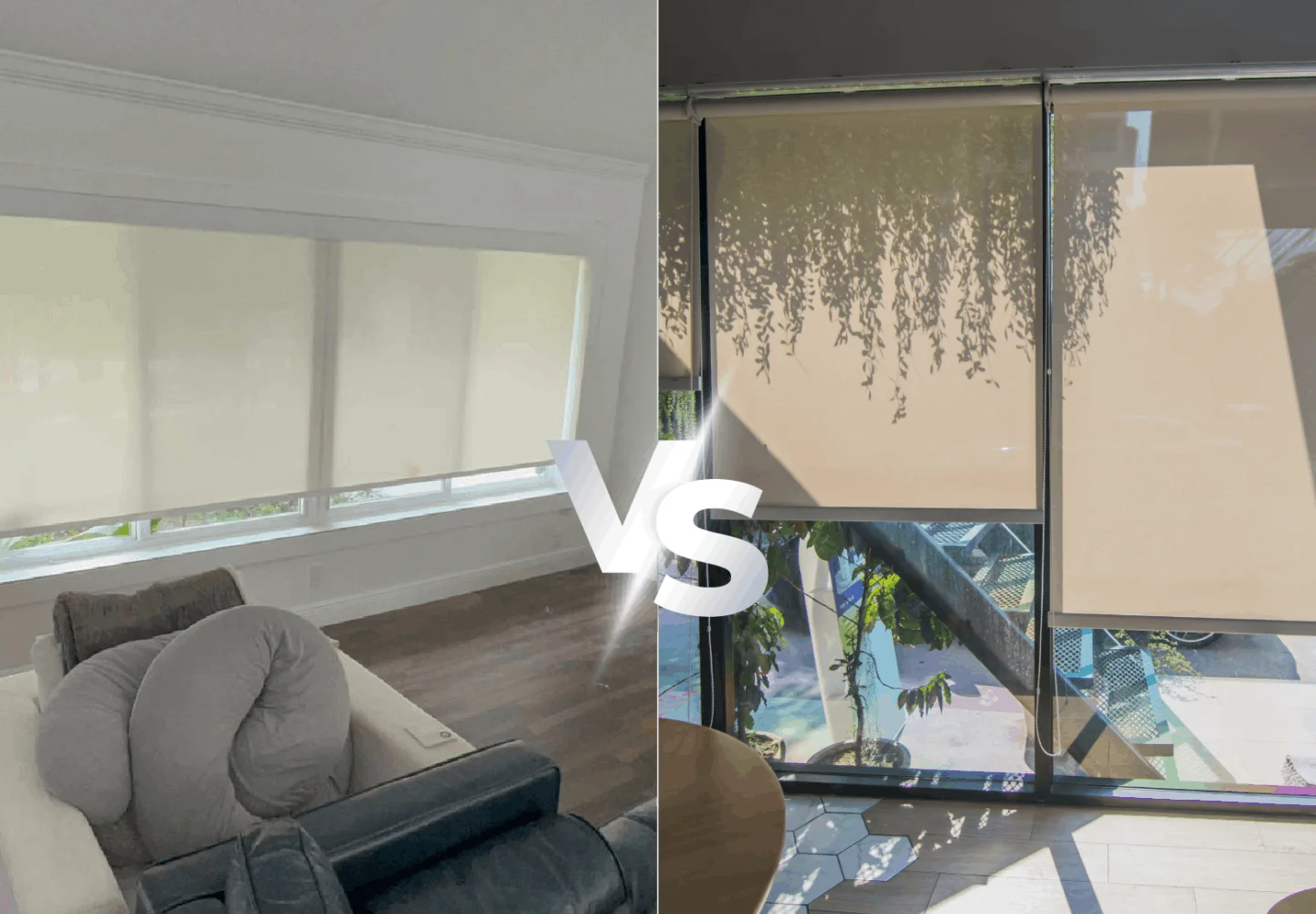 Roller Shades vs Solar Shades
